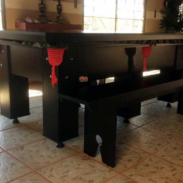 Mesa de Ping Pong com Pés Fixos em Ferro - Gamitos Bilhares